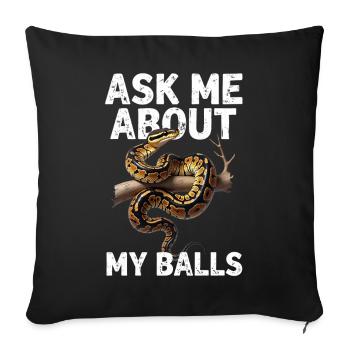 Python roi Serpents Amateurs de terrarium Python - Housse de coussin décorative 45 x 45 cm - noir - Devant