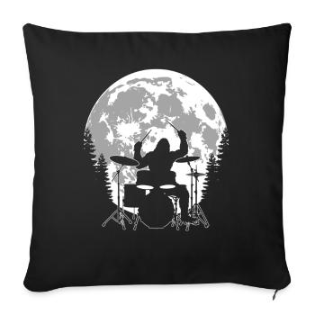 Bigfoot Drummer - Sofakissenbezug 45 x 45 cm - Schwarz - Vorne