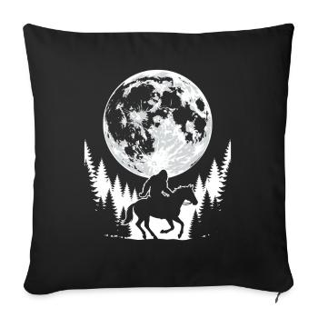 Bigfoot Horseback Riding - Sofa pillowcase 17,3'' x 17,3'' (45 x 45 cm) - black - Front
