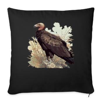 Geier - Sofakissenbezug 45 x 45 cm - Schwarz - Vorne