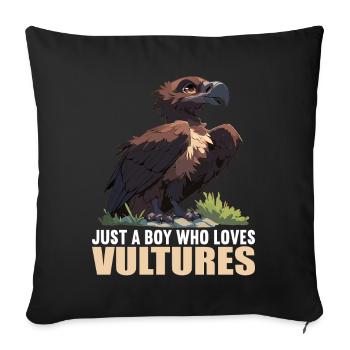 Vulture - Sofa pillowcase 17,3'' x 17,3'' (45 x 45 cm) - black - Front