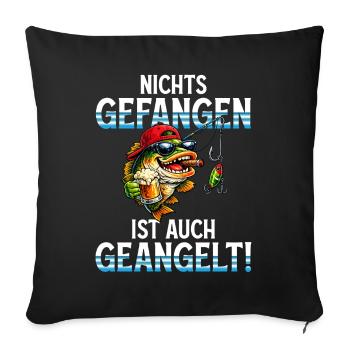 Pêche aux pêcheurs Rien de capturé n’est aussi capturé - Housse de coussin décorative 45 x 45 cm - noir - Devant
