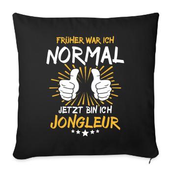 Juggler Saying - Sofa pillowcase 17,3'' x 17,3'' (45 x 45 cm) - black - Front