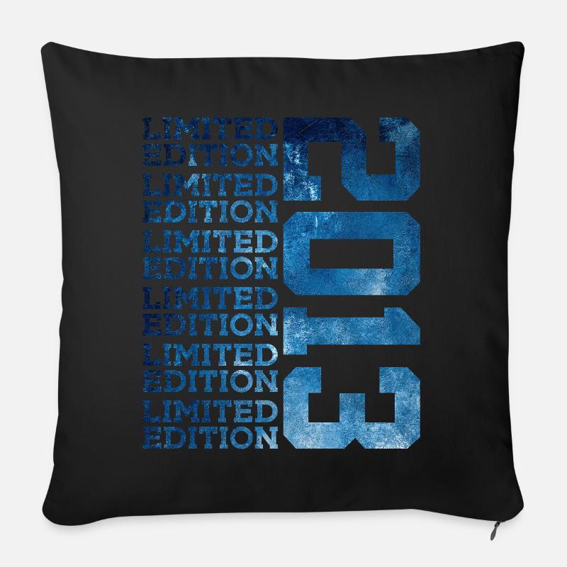 LIMITED EDITION 2013 13 JAHRE 13. GEBURTSTAG - Sofakissenbezug 45 x 45 cm - Schwarz