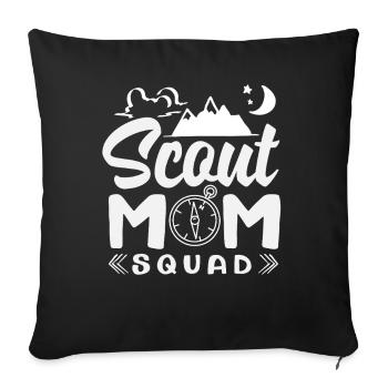 Stolze Mutter Pfadfinderin Scouting Mom Squad - Sofakissenbezug 45 x 45 cm - Schwarz - Vorne