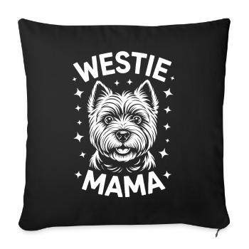 West Highland White Terrier Spruch Westie Geschenk - Sofakissenbezug 45 x 45 cm - Schwarz - Vorne
