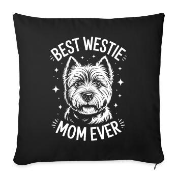 West Highland White Terrier Spruch Westie Geschenk - Sofakissenbezug 45 x 45 cm - Schwarz - Vorne