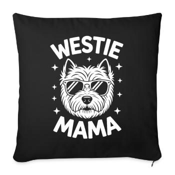 West Highland White Terrier Spruch Westie Geschenk - Sofakissenbezug 45 x 45 cm - Schwarz - Vorne