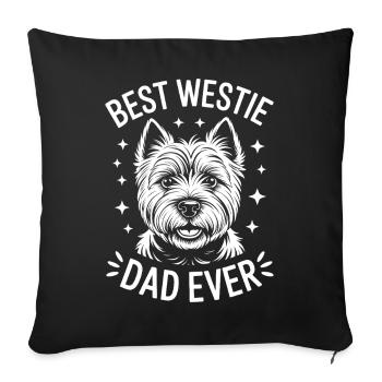 West Highland White Terrier Spruch Westie Geschenk - Sofakissenbezug 45 x 45 cm - Schwarz - Vorne