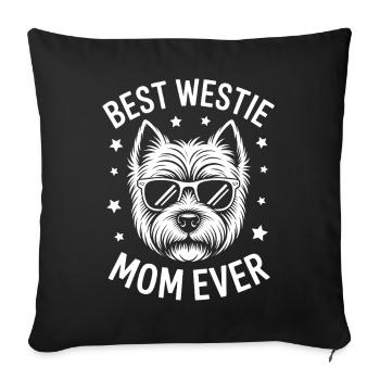 West Highland White Terrier Spruch Westie Geschenk - Sofakissenbezug 45 x 45 cm - Schwarz - Vorne