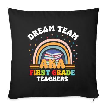 Équipe de rêve des profs 1er grade - Housse de coussin décorative 45 x 45 cm - noir - Devant