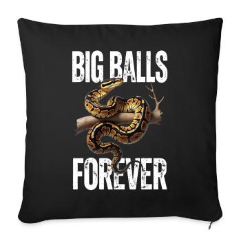 Python roi Serpents Amateurs de terrarium Python - Housse de coussin décorative 45 x 45 cm - noir - Devant