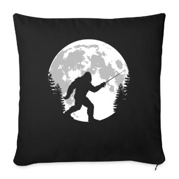 Bigfoot Fencing Silhouette - Sofa pillowcase 17,3'' x 17,3'' (45 x 45 cm) - black - Front
