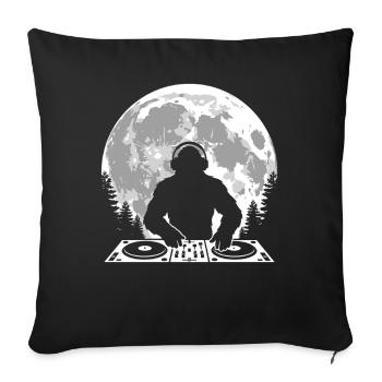 Bigfoot DJ Moon - Sofa pillowcase 17,3'' x 17,3'' (45 x 45 cm) - black - Front