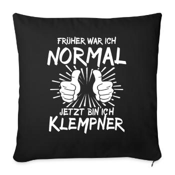 plumber - Sofa pillowcase 17,3'' x 17,3'' (45 x 45 cm) - black - Front