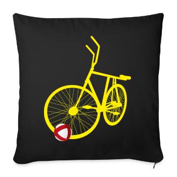 Cycling ball, cycleball, indoor cycling - Sofa pillowcase 17,3'' x 17,3'' (45 x 45 cm) - black - Front