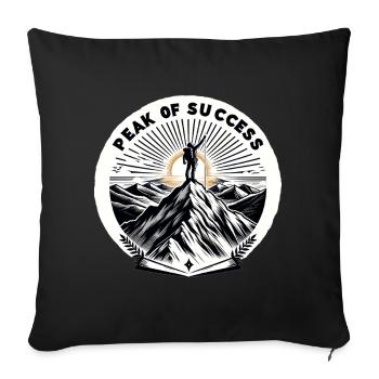 Summit of success - Sofa pillowcase 17,3'' x 17,3'' (45 x 45 cm) - black - Front
