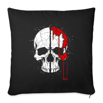Crâne à effet cool - Housse de coussin décorative 45 x 45 cm - noir - Devant