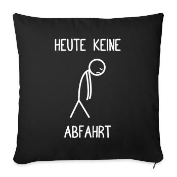 Heute keine Abfahrt lustiges Apres Ski Skifahrer - Sofakissenbezug 45 x 45 cm - Schwarz - Vorne