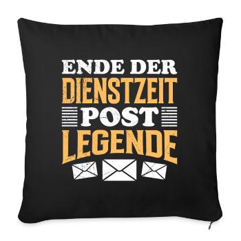 Postman END OF SERVICE POSTAL LEGEND - Sofa pillowcase 17,3'' x 17,3'' (45 x 45 cm) - black - Front