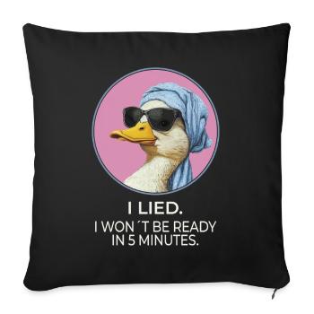 I Song Duck – Funny Statement Design - Sofa pillowcase 17,3'' x 17,3'' (45 x 45 cm) - black - Front