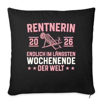 Retraite du plus long week-end 2026 - Housse de coussin décorative 45 x 45 cm - noir - Devant