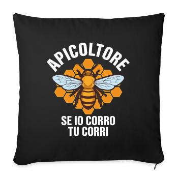 Funny beekeeping bee quote - Sofa pillowcase 17,3'' x 17,3'' (45 x 45 cm) - black - Front