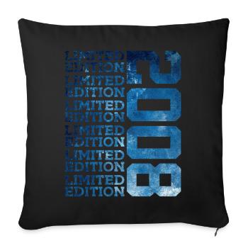 LIMITED EDITION 2008 18 YEARS 18TH BIRTHDAY - Sofa pillowcase 17,3'' x 17,3'' (45 x 45 cm) - black - Front