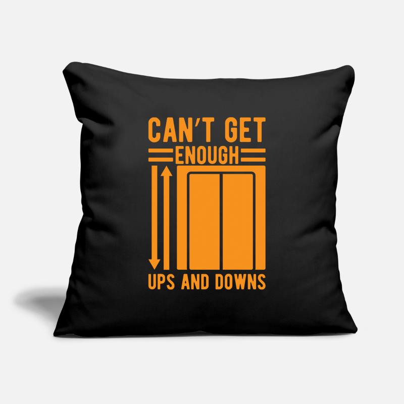 Elevator Mechanic - Can ́t Get Enough Ups & Downs Sofa pillowcase 17,3'' x 17,3'' (45 x 45 cm)