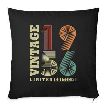 Vintage 1956 Vintage Retro Birthday Gift - Sofa pillowcase 17,3'' x 17,3'' (45 x 45 cm) - black - Front