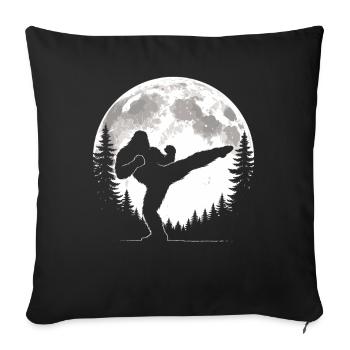 Bigfoot Kickboxing Moon - Sofa pillowcase 17,3'' x 17,3'' (45 x 45 cm) - black - Front