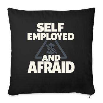 Indépendant indépendant Steuerhumor 1099 Life - Housse de coussin décorative 45 x 45 cm - noir - Devant