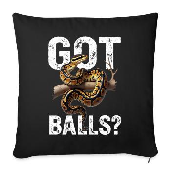 Python roi Serpents Amateurs de terrarium Python - Housse de coussin décorative 45 x 45 cm - noir - Devant