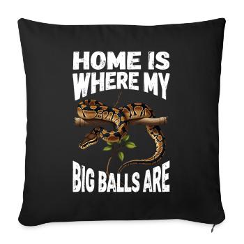 Python roi Serpents Amateurs de terrarium Python - Housse de coussin décorative 45 x 45 cm - noir - Devant