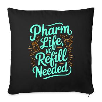 Hospital Pharmacist Pharm Life Medication Safety - Sofa pillowcase 17,3'' x 17,3'' (45 x 45 cm) - black - Front