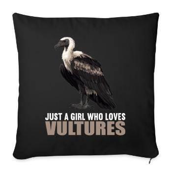 Vulture - Sofa pillowcase 17,3'' x 17,3'' (45 x 45 cm) - black - Front