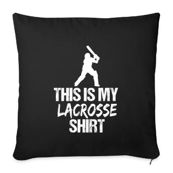 Das ist meine Lacrosse-Shirt-Cricket-Silhouette - Sofakissenbezug 45 x 45 cm - Schwarz - Vorne