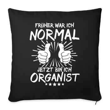 organiste - Housse de coussin décorative 45 x 45 cm - noir - Devant