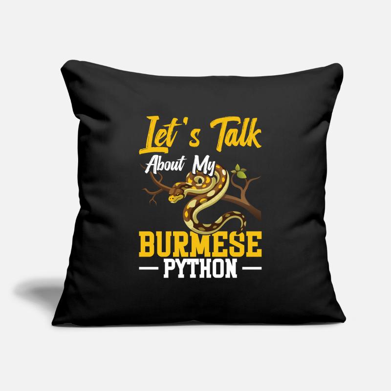 Propriétaire de python birman, terriarium de serpent, cacher un python Housse de coussin décorative 45 x 45 cm