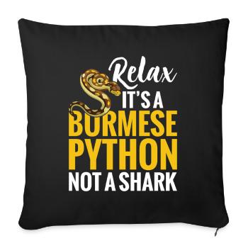 Propriétaire de serpents Terrarium Enclos pour reptiles Birman - Housse de coussin décorative 45 x 45 cm - noir - Devant