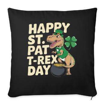 Dino Leprechaun St Patrick Day - Sofakissenbezug 45 x 45 cm - Schwarz - Vorne