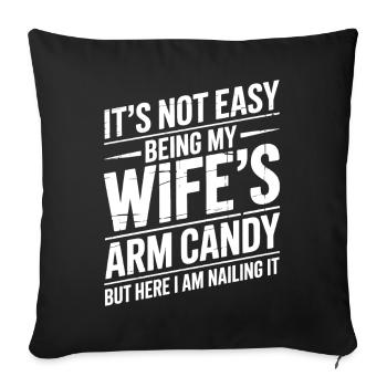 Wife Sayings Wives Funny Wife Gift - Sofa pillowcase 17,3'' x 17,3'' (45 x 45 cm) - black - Front