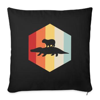 Capibara Capybara - Housse de coussin décorative 45 x 45 cm - noir - Devant