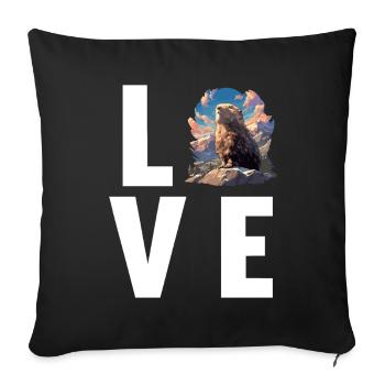 Lemmings Lemming - Sofa pillowcase 17,3'' x 17,3'' (45 x 45 cm) - black - Front