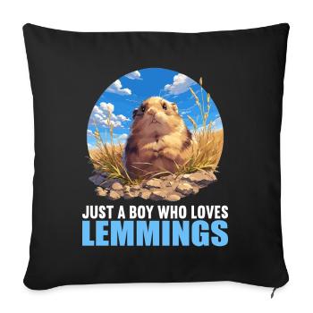 Lemmings Lemming - Sofa pillowcase 17,3'' x 17,3'' (45 x 45 cm) - black - Front
