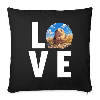 Lemmings Lemming - Sofa pillowcase 17,3'' x 17,3'' (45 x 45 cm) - black - Front
