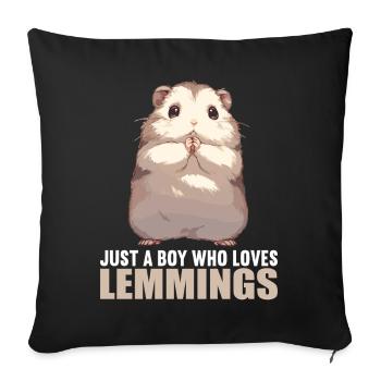 Lemmings Lemming - Sofa pillowcase 17,3'' x 17,3'' (45 x 45 cm) - black - Front