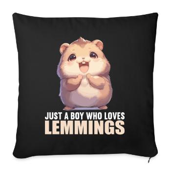 Lemmings Lemming - Sofa pillowcase 17,3'' x 17,3'' (45 x 45 cm) - black - Front