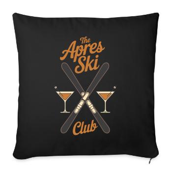 The Apres Ski Club Party Wintersport Berge - Sofakissenbezug 45 x 45 cm - Schwarz - Vorne