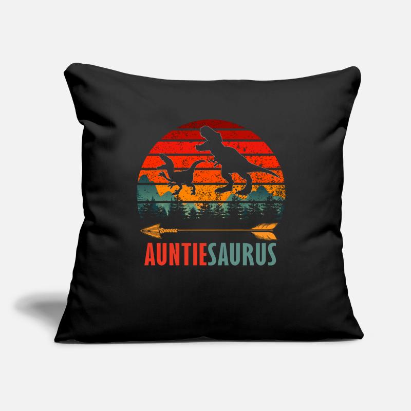 Auntiesaurus Dinosaur Aunt Retro Sunset Sofa pillowcase 17,3'' x 17,3'' (45 x 45 cm)